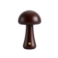 Wooden mushroom cordless table lamp, Walnut, Tall and slim
