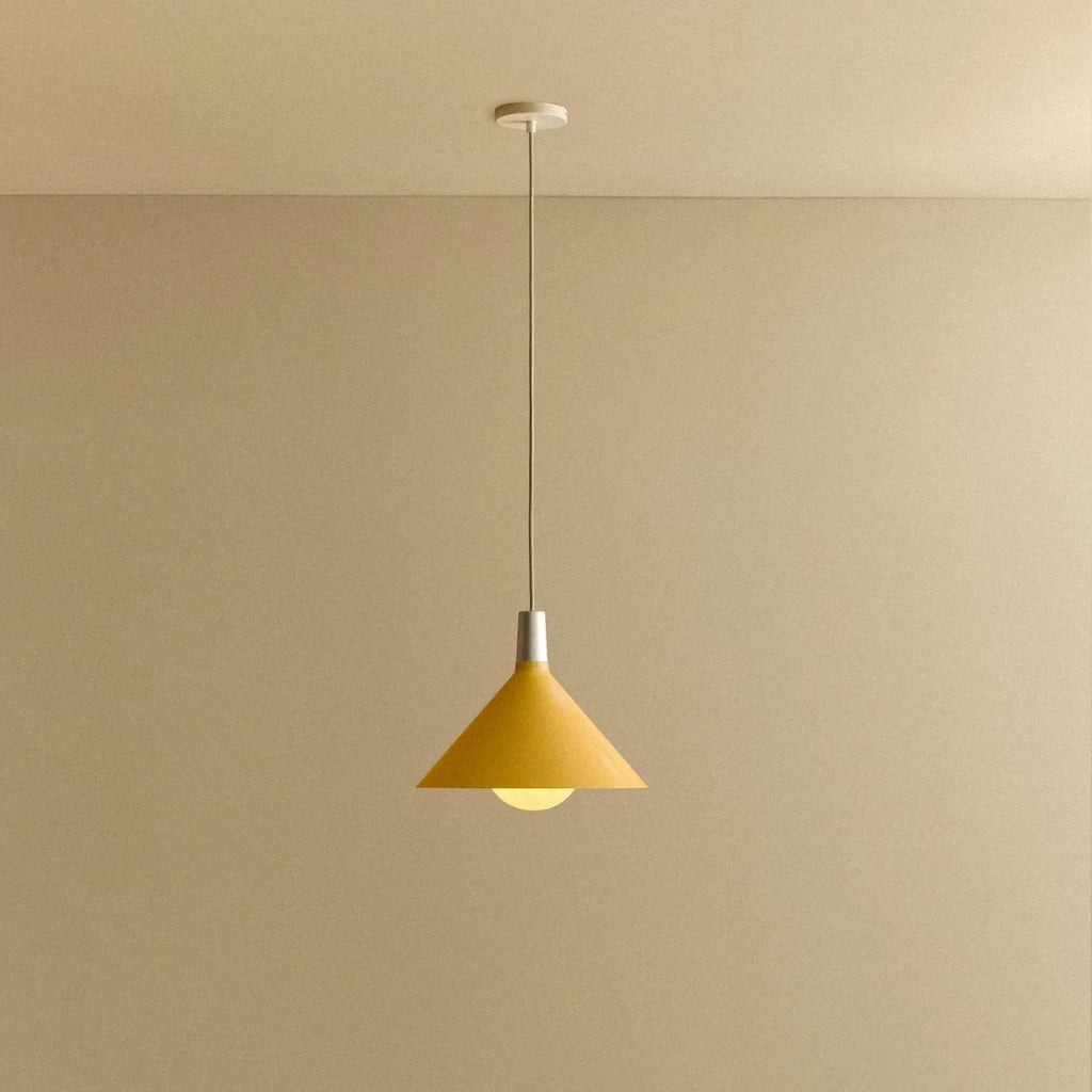 Steel Coolie Pendant, on a plain background