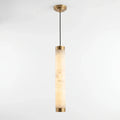 Slim Alabaster Cylinder Pendant Light