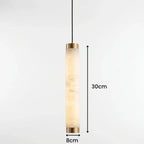 Slim Alabaster Cylinder Pendant Light