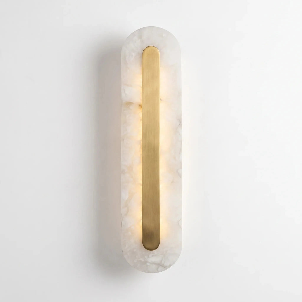 Slim Blade Alabaster Wall Light