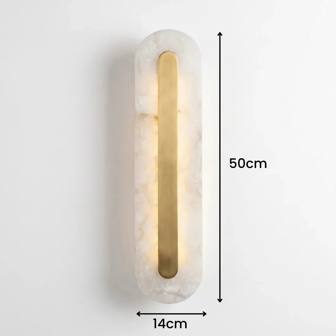 Slim Blade Alabaster Wall Light