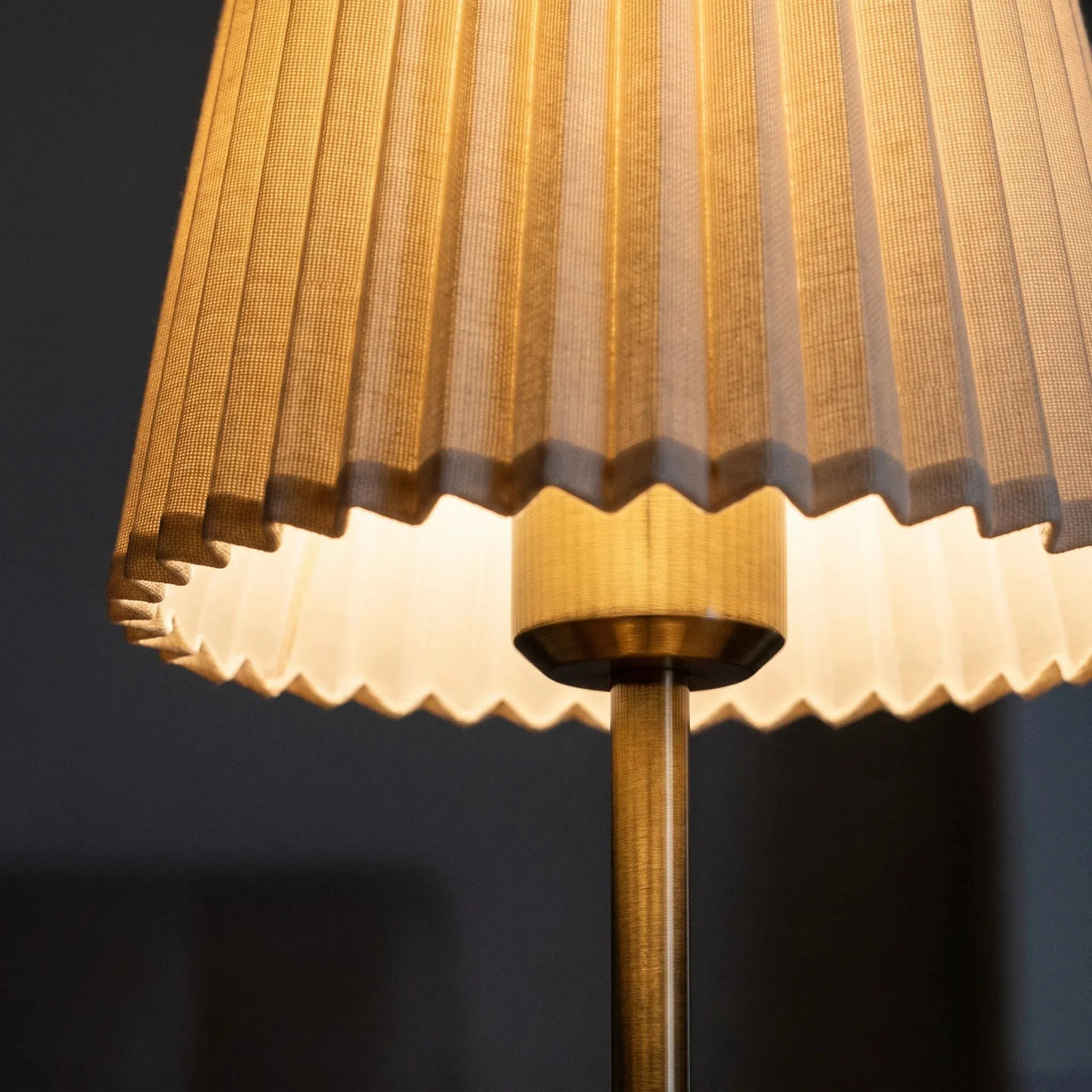 Slim Pleated Cordless Table Lamp