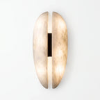 Split Alabaster Leaf Wall Light
