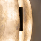 Split Alabaster Leaf Wall Light