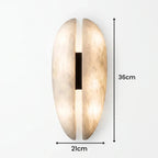 Split Alabaster Leaf Wall Light