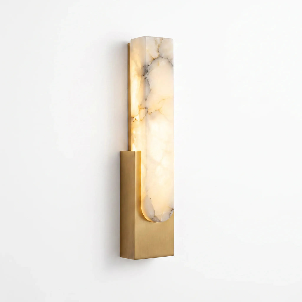 Tall Alabaster Channel Wall Light