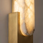 Tall Alabaster Channel Wall Light