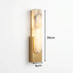 Tall Alabaster Channel Wall Light