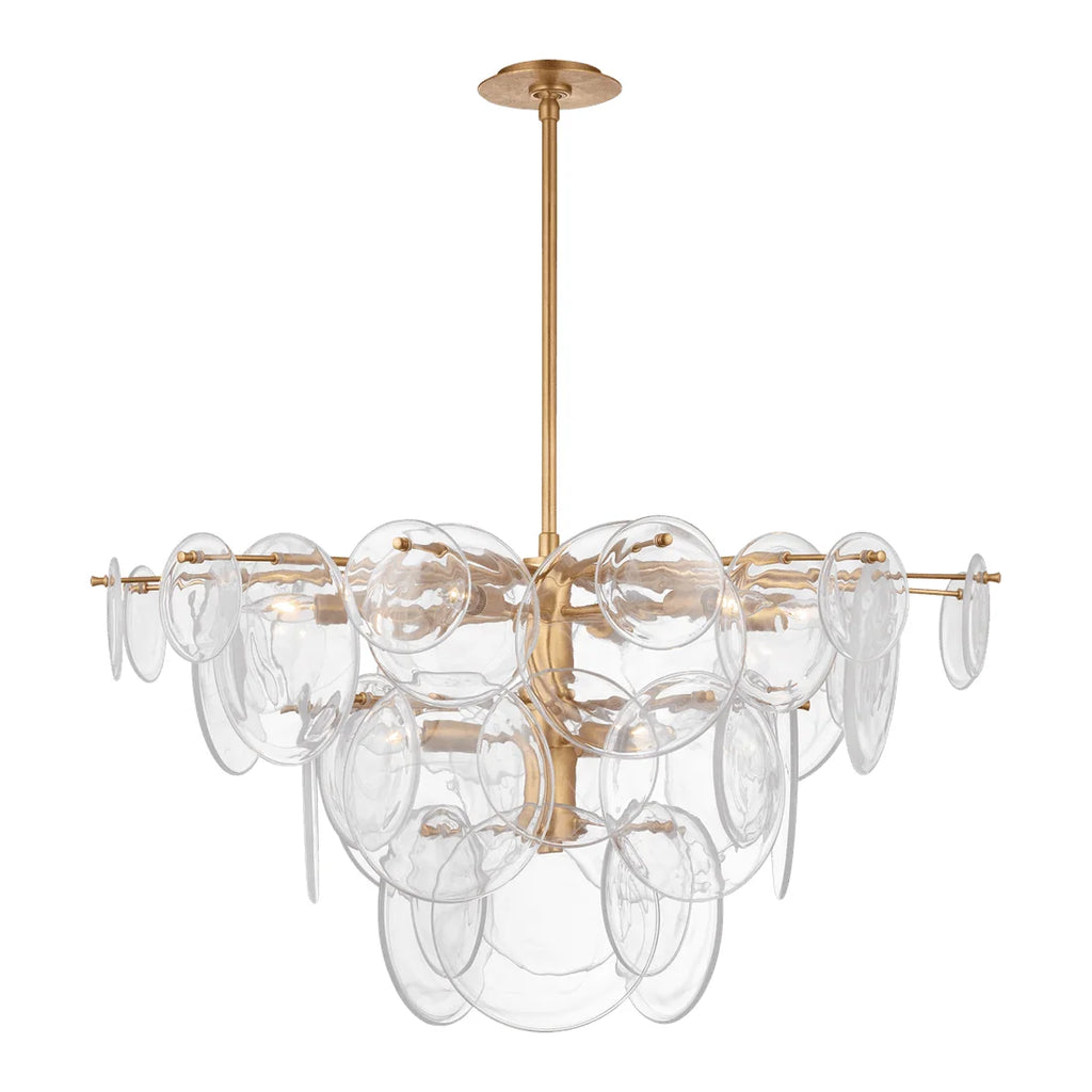 Tiered Glass Disc Chandelier