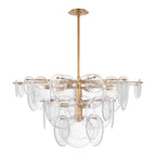 Tiered Glass Disc Chandelier