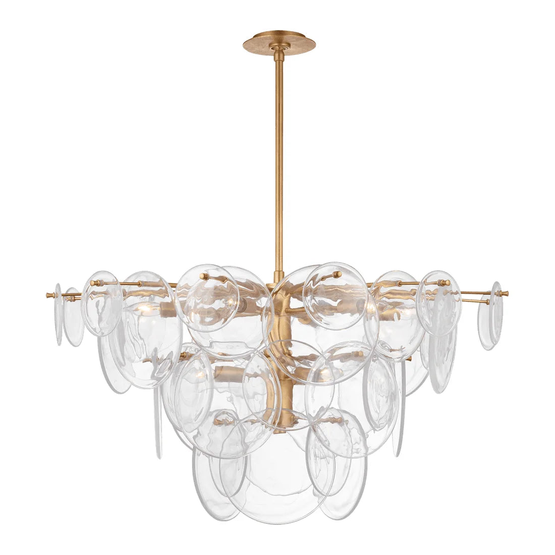 Tiered Glass Disc Chandelier