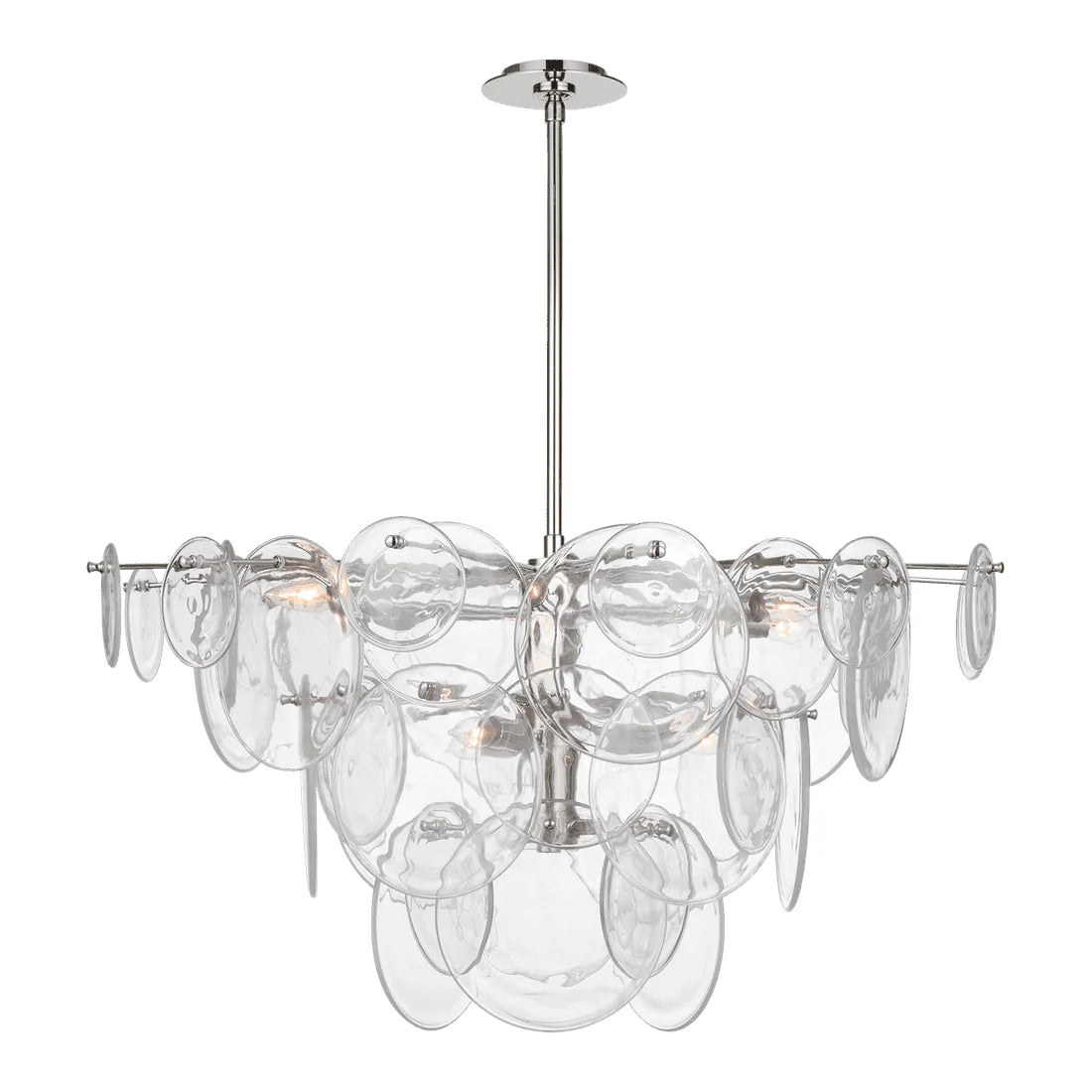 Tiered Glass Disc Chandelier