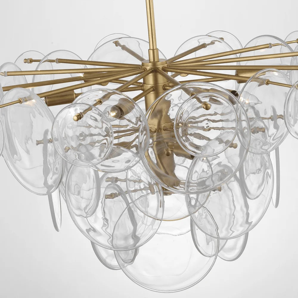 Tiered Glass Disc Chandelier