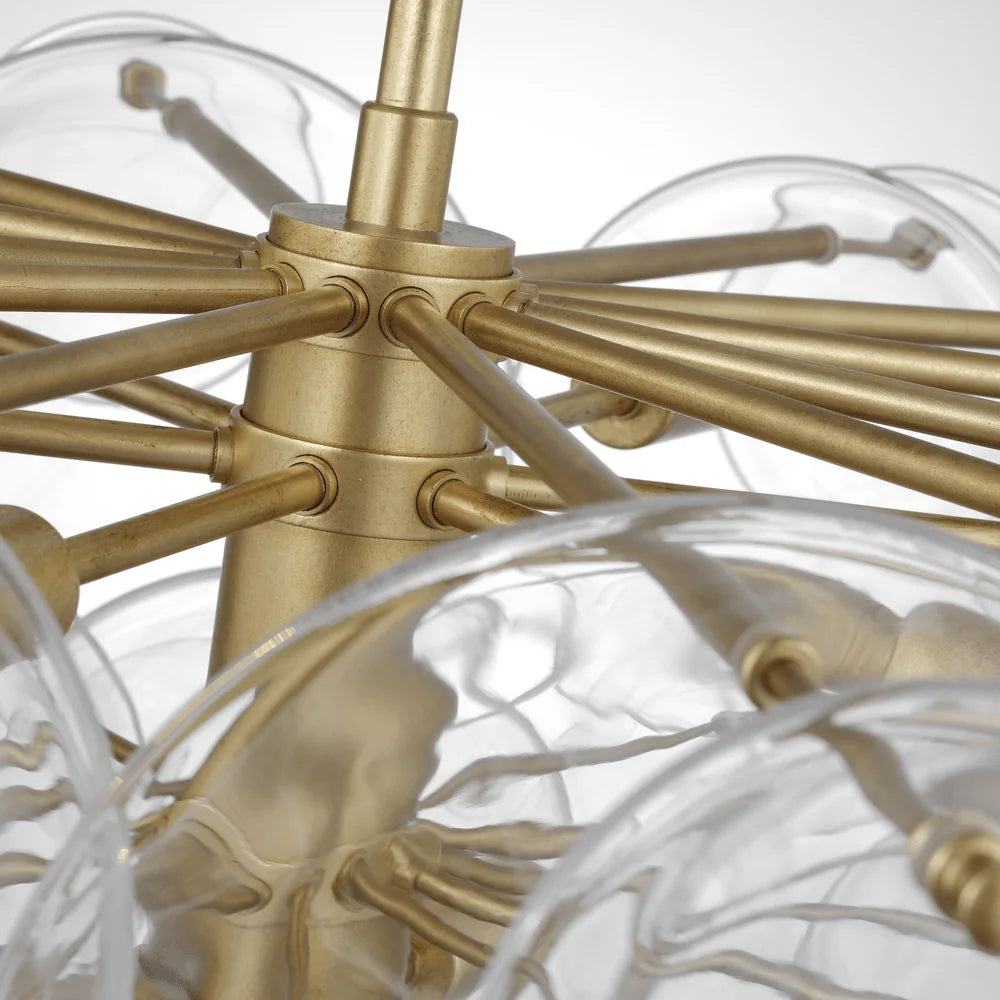 Tiered Glass Disc Chandelier