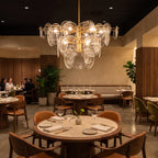 Tiered Glass Disc Chandelier