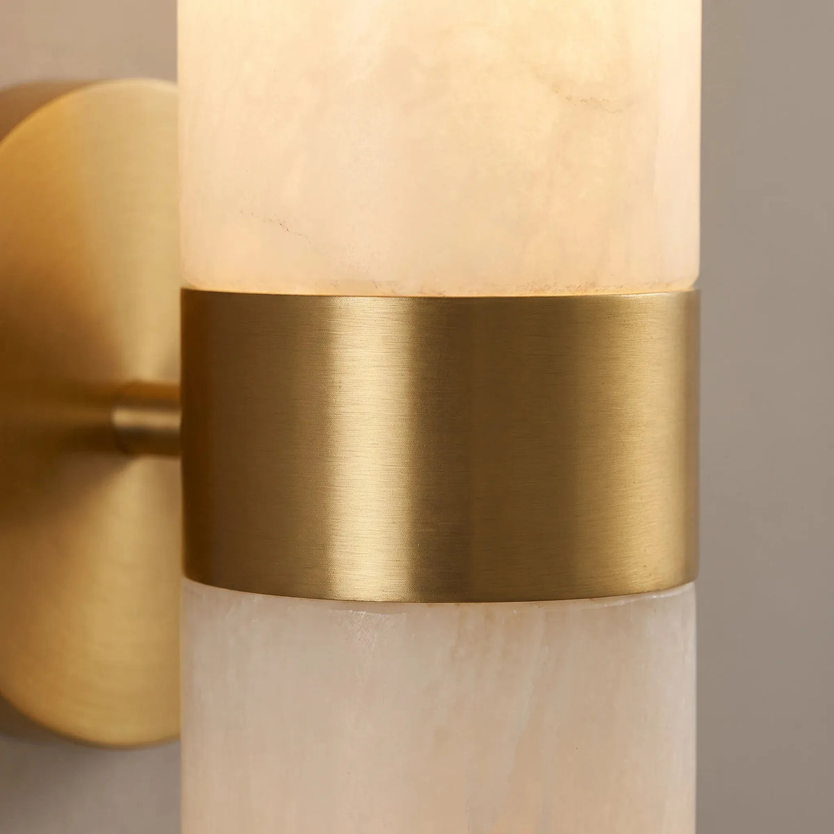 Twin Cylinder Alabaster Wall Light