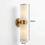 Twin Cylinder Alabaster Wall Light