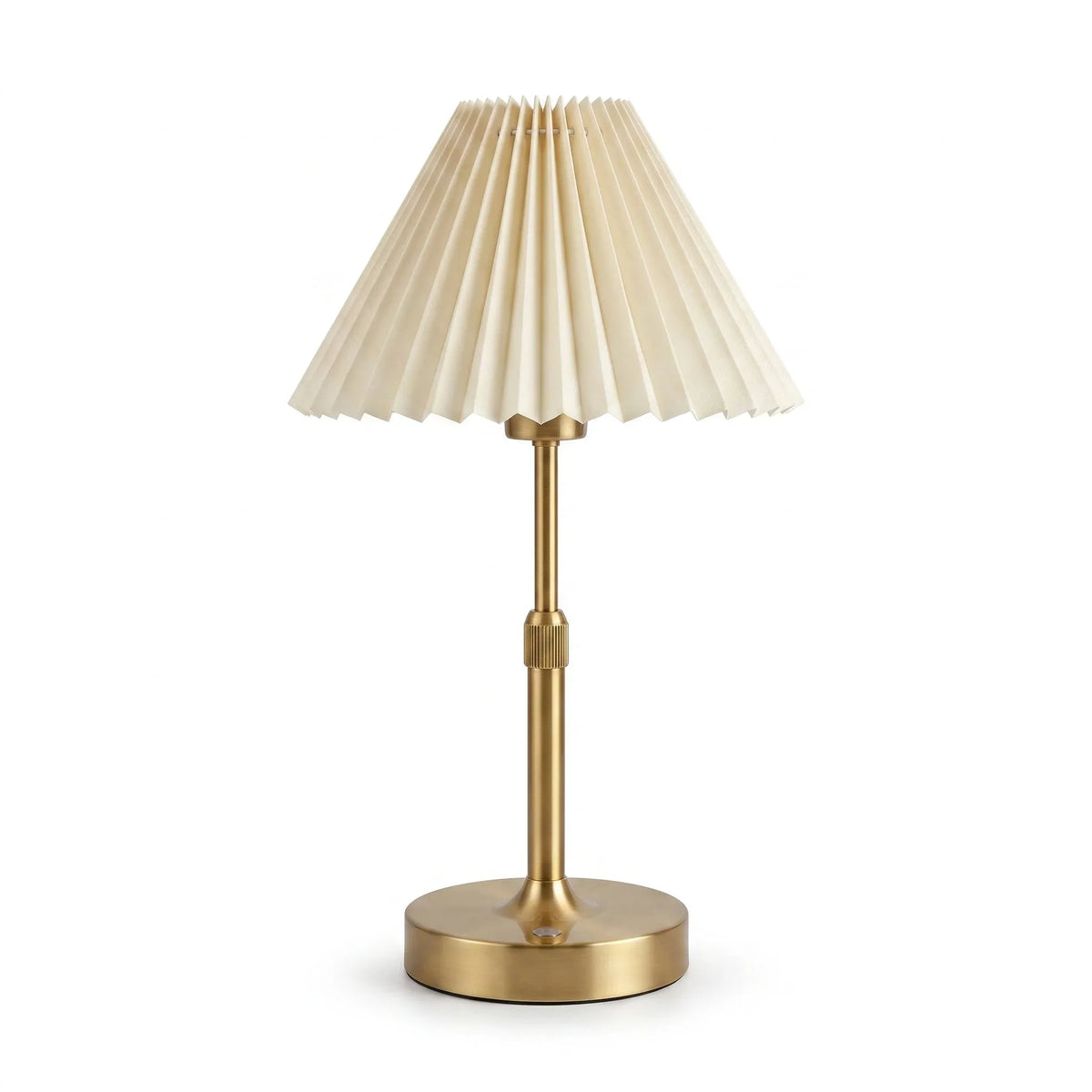 Wide Pleated Portable Table Lamp