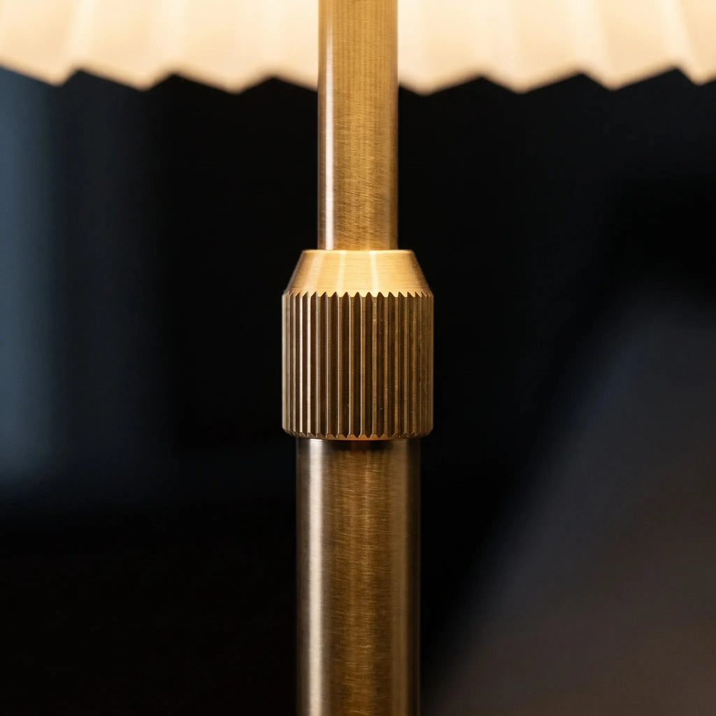 Wide Pleated Portable Table Lamp