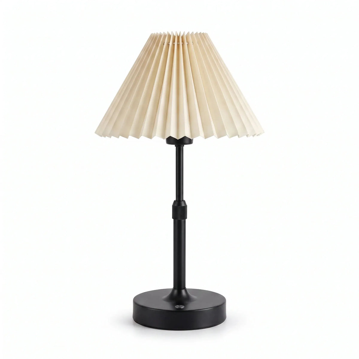 Wide Pleated Portable Table Lamp