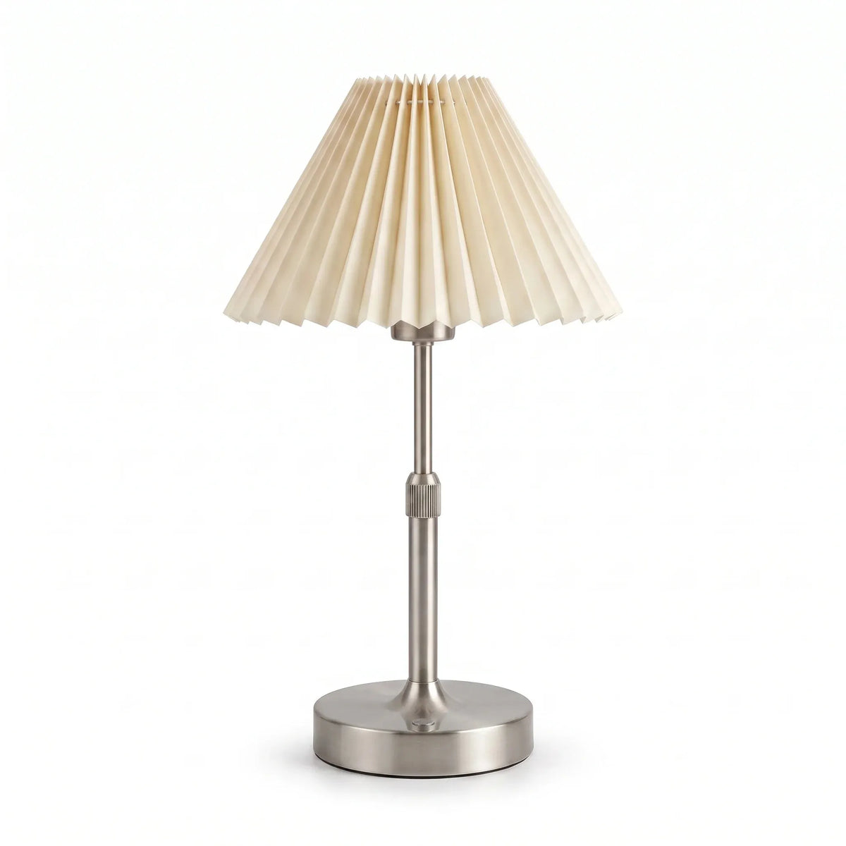 Wide Pleated Portable Table Lamp
